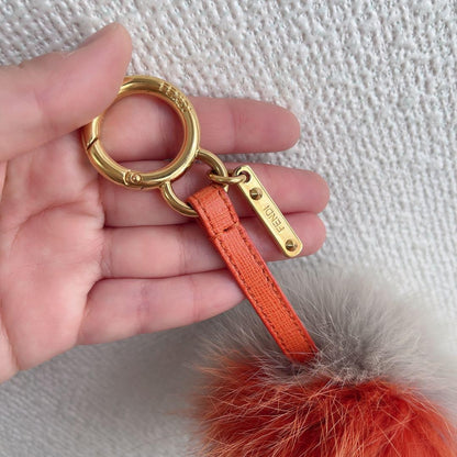 FENDI Bag Charm Key Holder Strap Multicolor Authentic