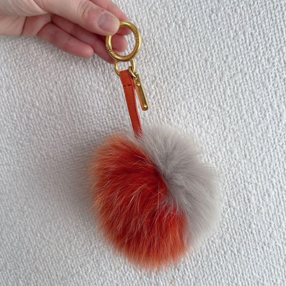 FENDI Bag Charm Key Holder Strap Multicolor Authentic