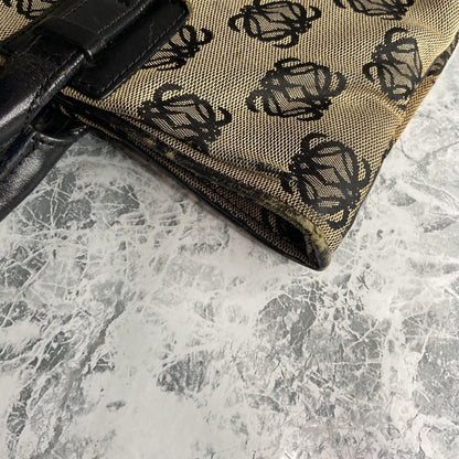 LOEWE Hand Bag Tote Purse Anagram Canvas Authentic