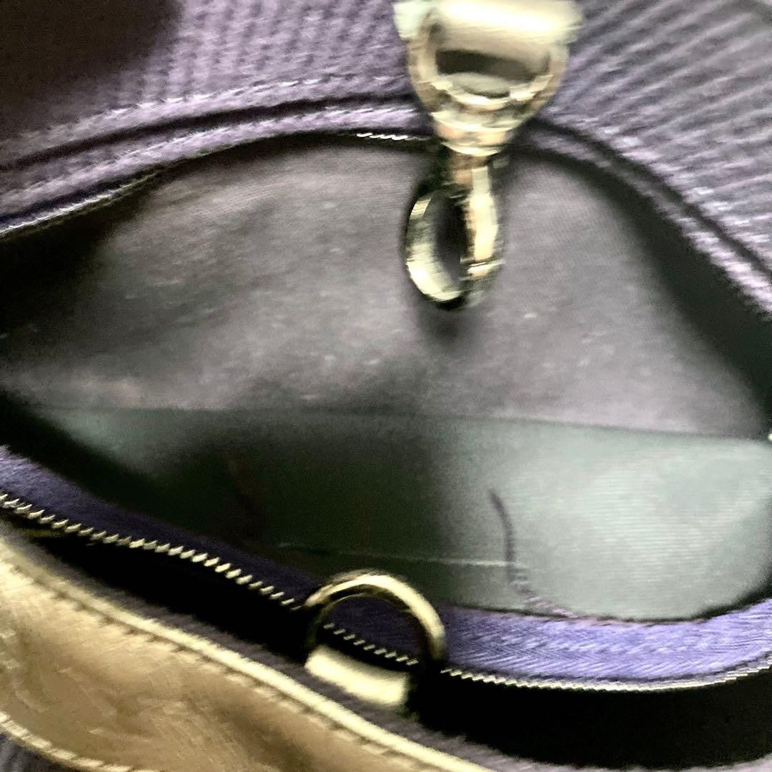 BURBERRY LONDON BLUELABEL Hand Bag Tote Purse Canvas Leather Purple Authentic