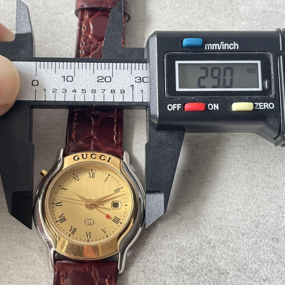 GUCCI Quartz Watch Wristwatch Gold Brown Women's Authentic