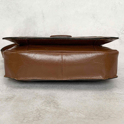 Saint Laurent  Bag Shoulder YSL Cassandra Logo Brown Authentic Leather