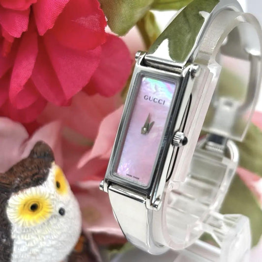 GUCCI 1500L Quartz Watch Wristwatch Silver Women's Authentic