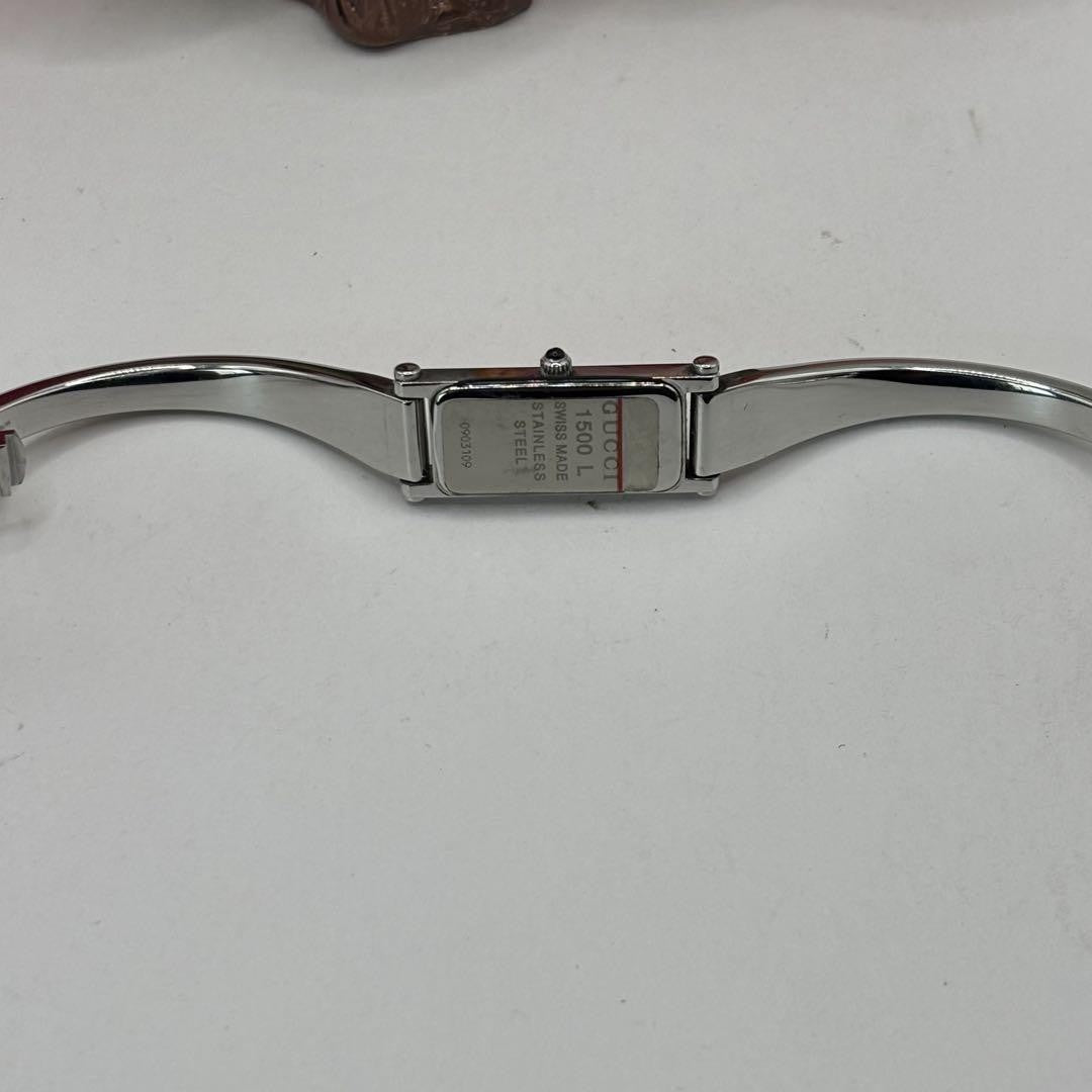 GUCCI 1500L Quartz Watch Wristwatch Silver Women's Authentic