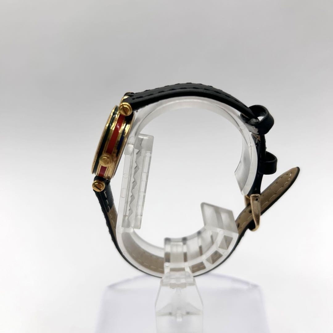 GUCCI Quartz Watch Wristwatch Gold Red Women's Authentic