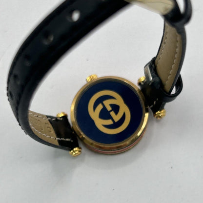 GUCCI Quartz Watch Wristwatch Gold Red Women's Authentic