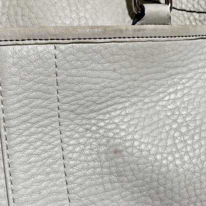 COACH Hand Bag Tote Purse Leather White Cream Authentic