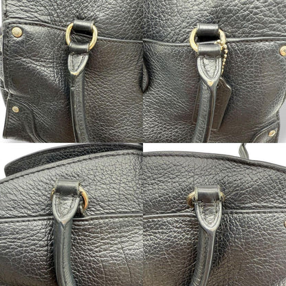COACH Hand Shoulder Bag Tote Purse 2way 37779 Leather Black Authentic