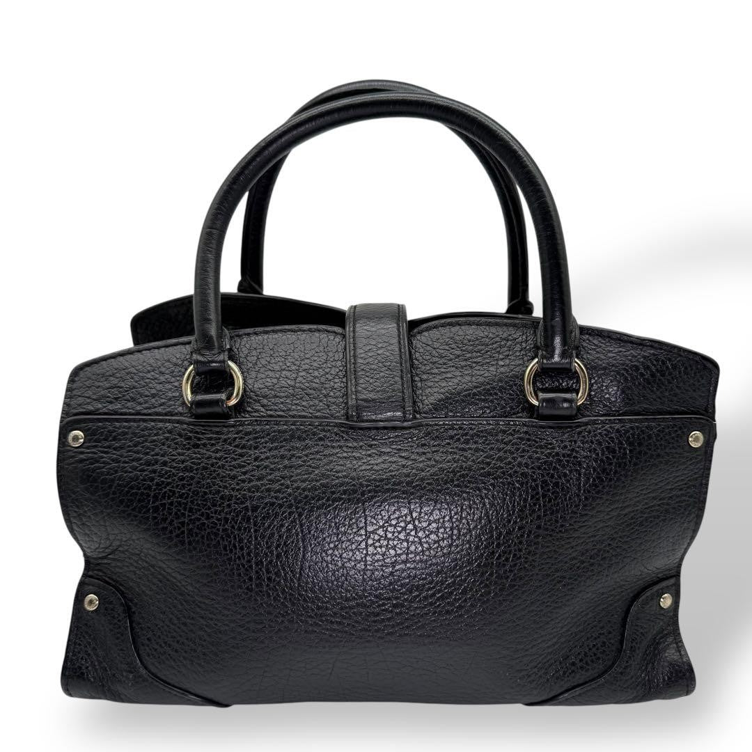 COACH Hand Shoulder Bag Tote Purse 2way 37779 Leather Black Authentic
