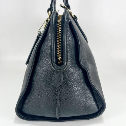 COACH Hand Shoulder Bag Tote Purse 2way Leather Black Authentic