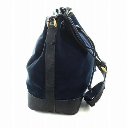 BALENCIAGA Shoulder Bag Purse BB Suede Navy Authentic
