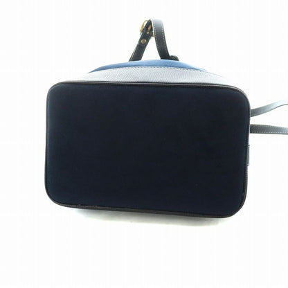 BALENCIAGA Shoulder Bag Purse BB Suede Navy Authentic