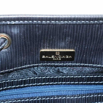 BALENCIAGA Shoulder Bag Purse BB Suede Navy Authentic