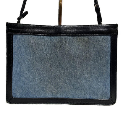 BALENCIAGA Shoulder Bag Purse PVC Denim Authentic