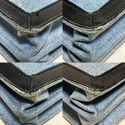 BALENCIAGA Shoulder Bag Purse PVC Denim Authentic