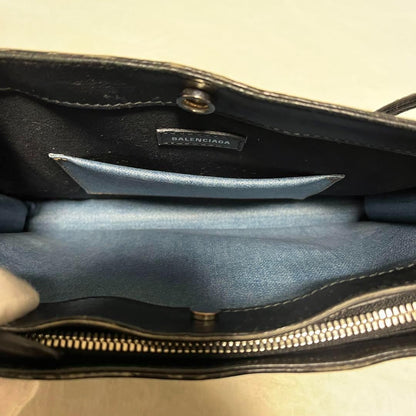 BALENCIAGA Shoulder Bag Purse PVC Denim Authentic