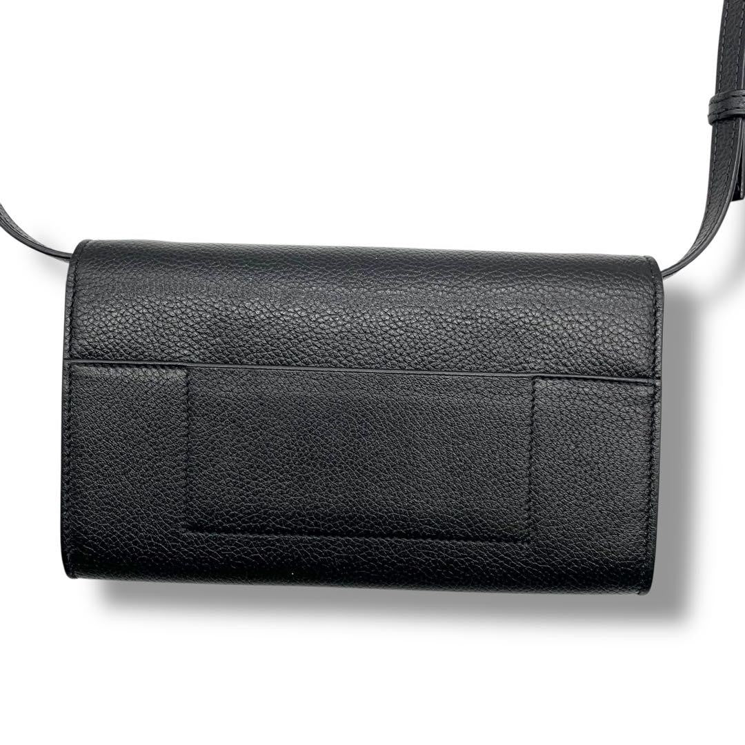 BALENCIAGA Shoulder Bag Purse Leather Black Authentic