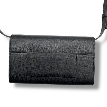 BALENCIAGA Shoulder Bag Purse Leather Black Authentic