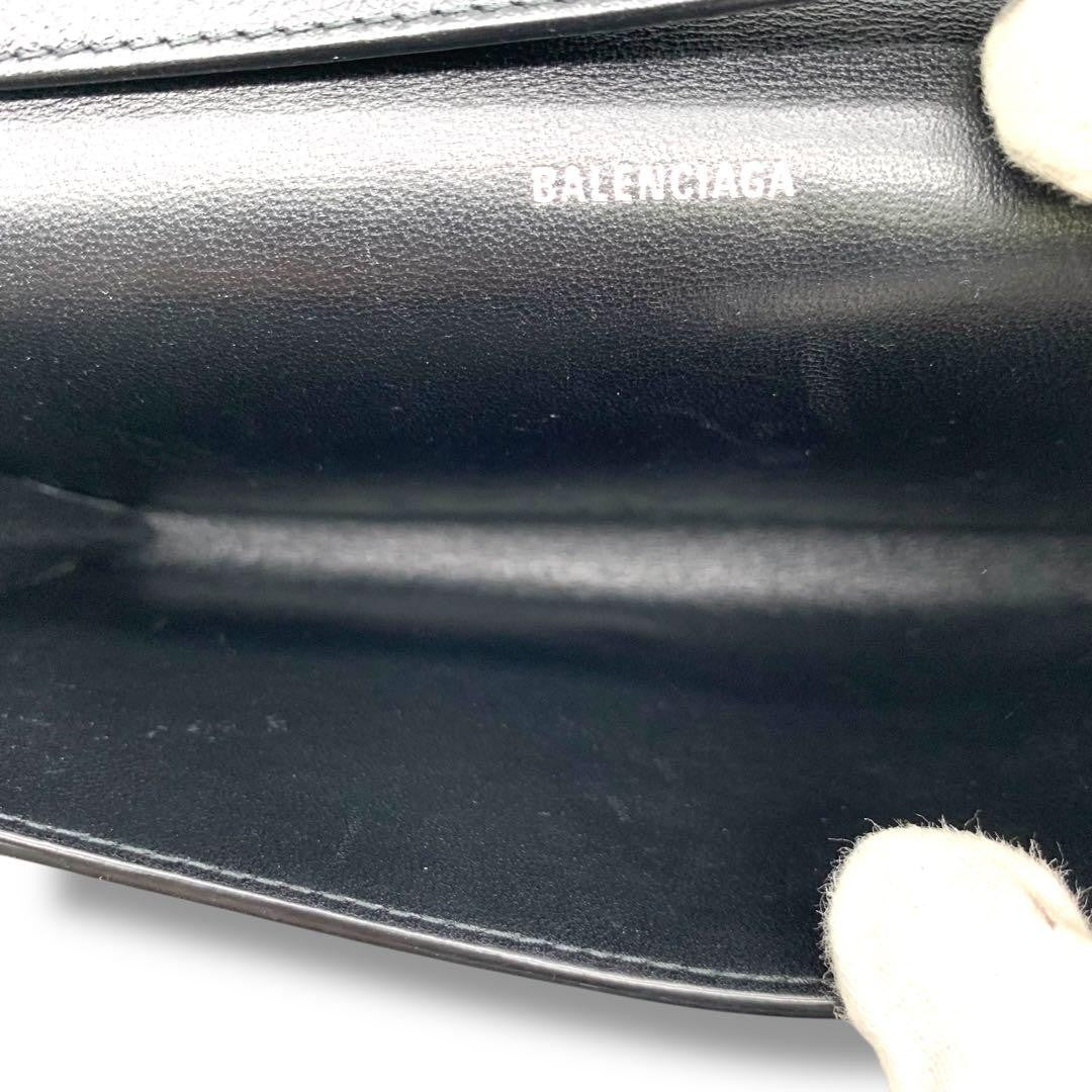 BALENCIAGA Shoulder Bag Purse Leather Black Authentic