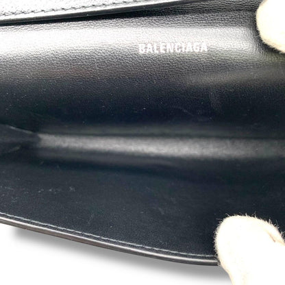 BALENCIAGA Shoulder Bag Purse Leather Black Authentic