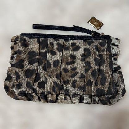 Dolce & Gabbana Clutch Bag Second Bag Leopard Brown Authentic