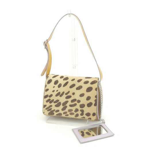 Dolce & Gabbana Shoulder Bag Purse Beige Brown Authentic