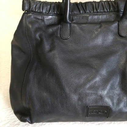 Red Valentino Hand Shoulder Bag Tote Purse 2way Leather Black Authentic