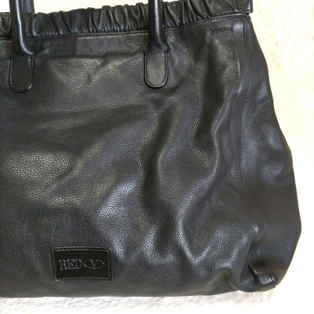 Red Valentino Hand Shoulder Bag Tote Purse 2way Leather Black Authentic