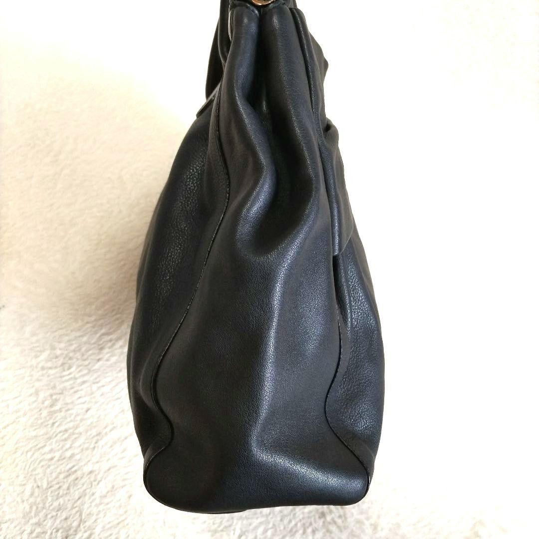 Red Valentino Hand Shoulder Bag Tote Purse 2way Leather Black Authentic