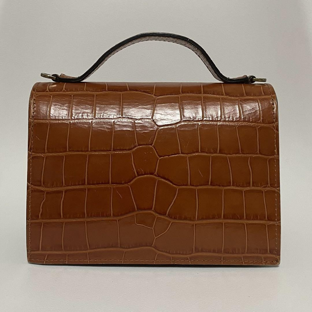 Valentino Hand Bag Tote Purse Brown Authentic