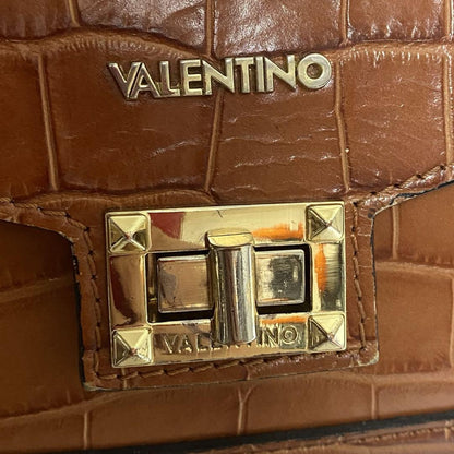 Valentino Hand Bag Tote Purse Brown Authentic