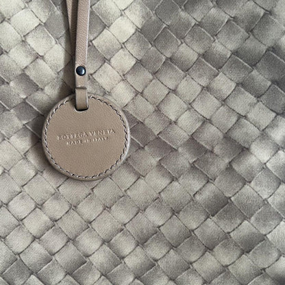 BOTTEGA VENETA Hand Bag Tote Purse Intrecciato Leather Beige Authentic