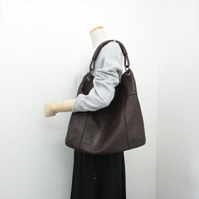 BOTTEGA VENETA Shoulder Bag Purse Leather Brown Authentic
