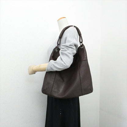 BOTTEGA VENETA Shoulder Bag Purse Leather Brown Authentic