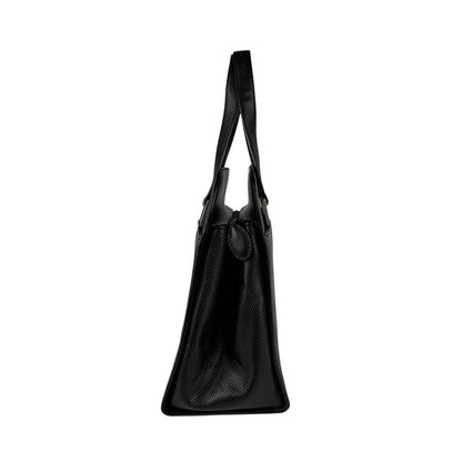 BOTTEGA VENETA Hand Bag Tote Purse Leather Black Authentic