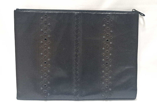 BOTTEGA VENETA Clutch Bag Second Bag Leather Black Authentic
