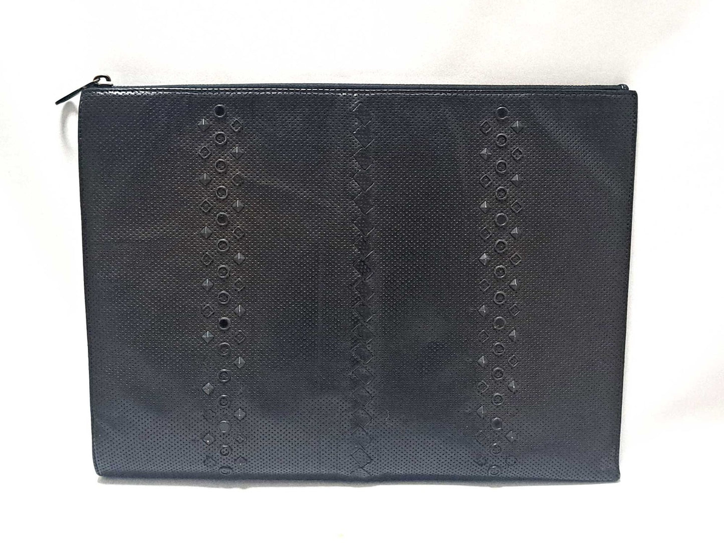 BOTTEGA VENETA Clutch Bag Second Bag Leather Black Authentic