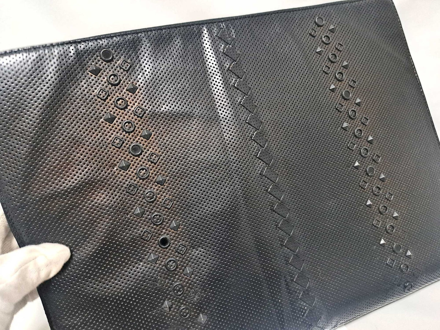 BOTTEGA VENETA Clutch Bag Second Bag Leather Black Authentic