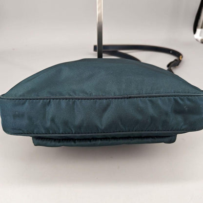 PRADA Shoulder Bag Purse Nylon Green Authentic