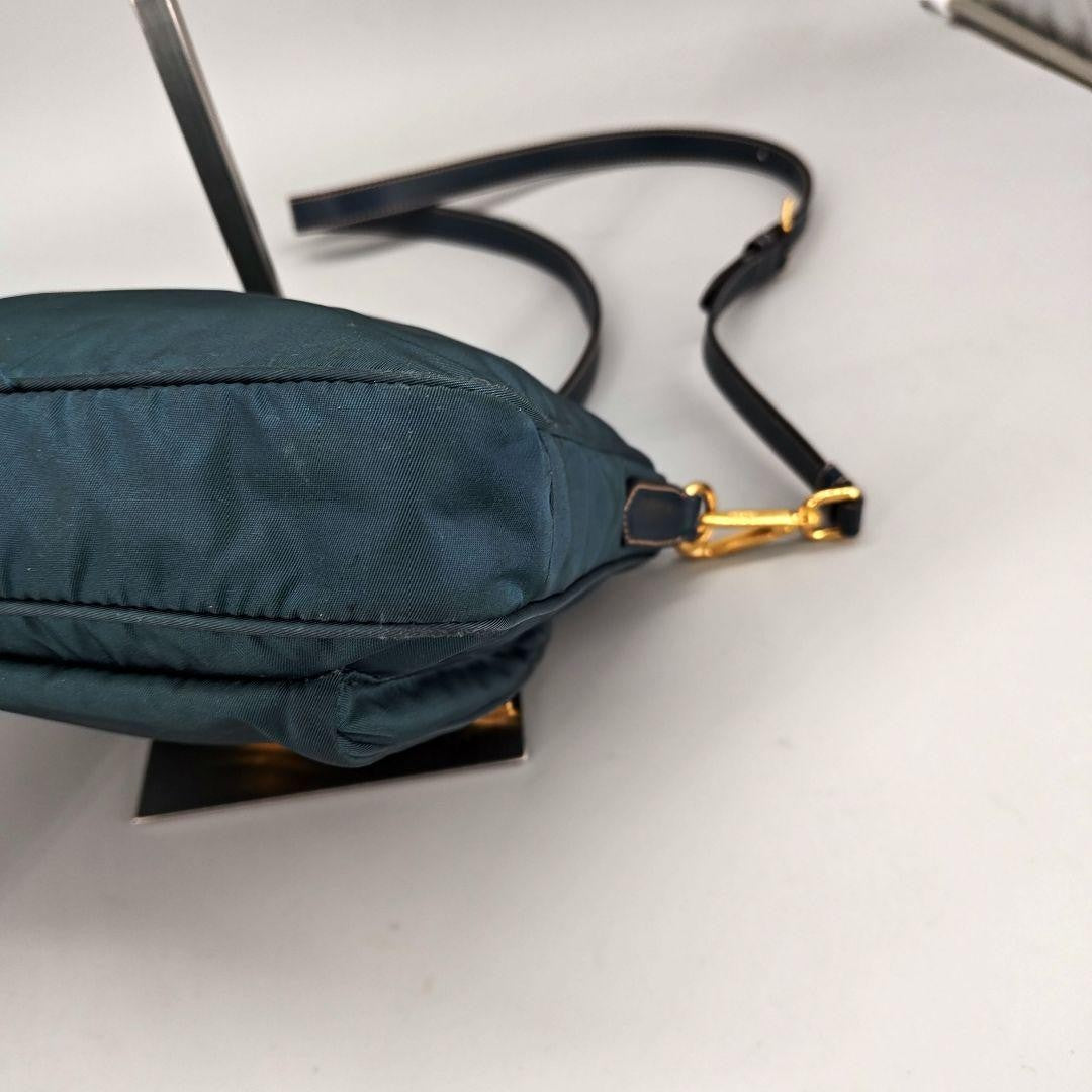 PRADA Shoulder Bag Purse Nylon Green Authentic