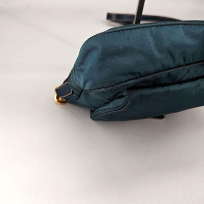 PRADA Shoulder Bag Purse Nylon Green Authentic