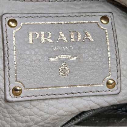PRADA Hand Shoulder Bag Tote Purse 2way Canapa Leather Authentic