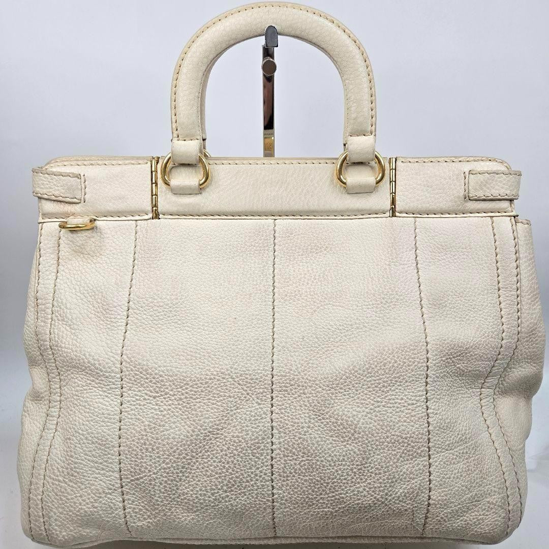 PRADA Hand Shoulder Bag Tote Purse 2way Canapa Leather Authentic
