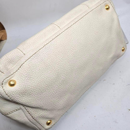 PRADA Hand Shoulder Bag Tote Purse 2way Canapa Leather Authentic