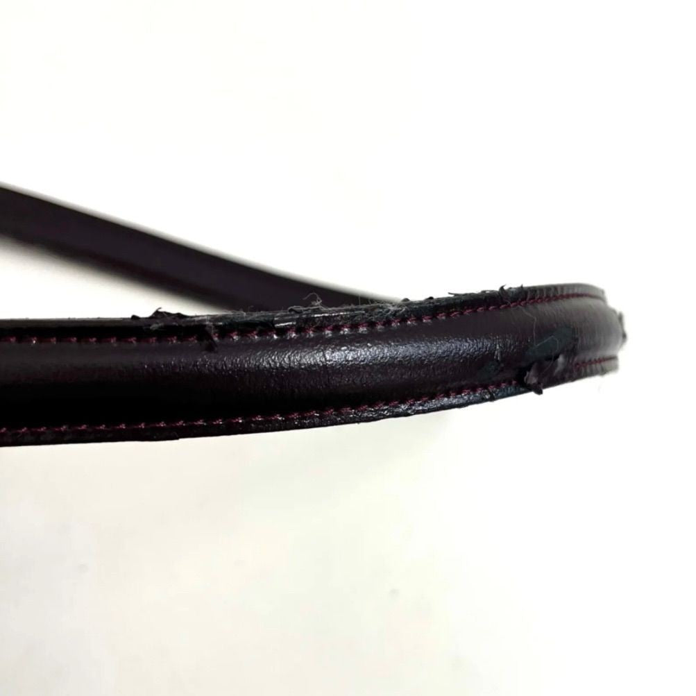 Longchamp Shoulder Bag Purse Leather Wine Red Authentic