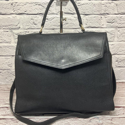 Longchamp Hand Shoulder Bag Tote Purse 2way Leather Black Authentic