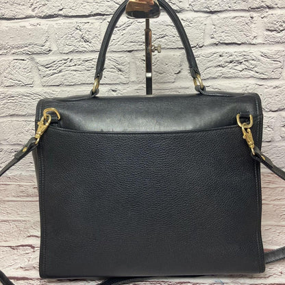 Longchamp Hand Shoulder Bag Tote Purse 2way Leather Black Authentic