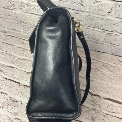 Longchamp Hand Shoulder Bag Tote Purse 2way Leather Black Authentic