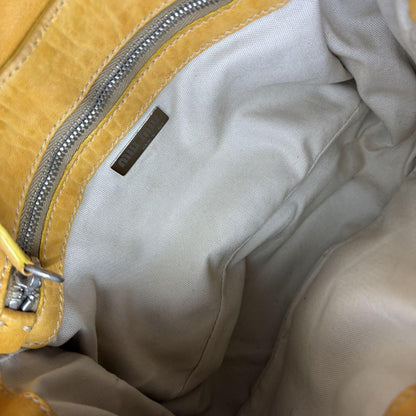 MIU MIU Shoulder Bag Purse Leather Orange Authentic