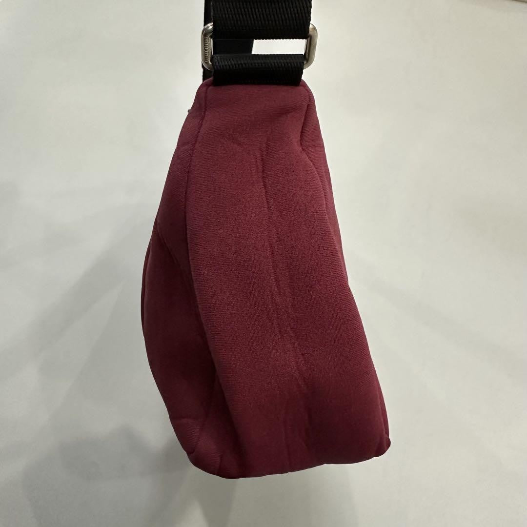 MIU MIU Shoulder Bag Purse Polyester Burgundy Authentic